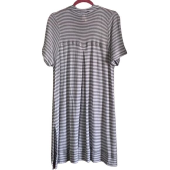 We The Free Grey Stripe Polo Tunic Size S - Picture 2 of 4
